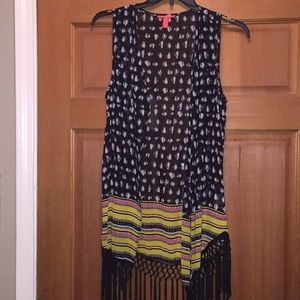 Sheer Black Sleeveless Cover Up